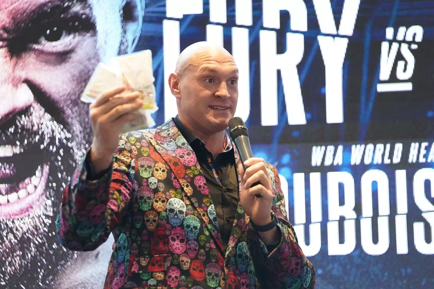 Fury during a press conference earlier this year. (Image