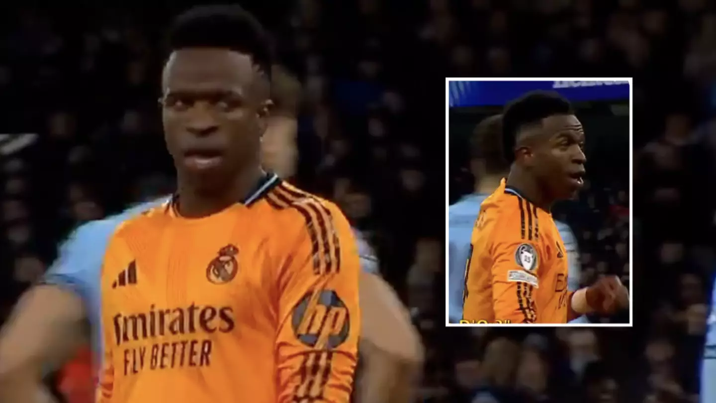 Vinicius Jr spotted taunting Man City fans with gesture as new footage shows his reaction to Ballon d'Or chant