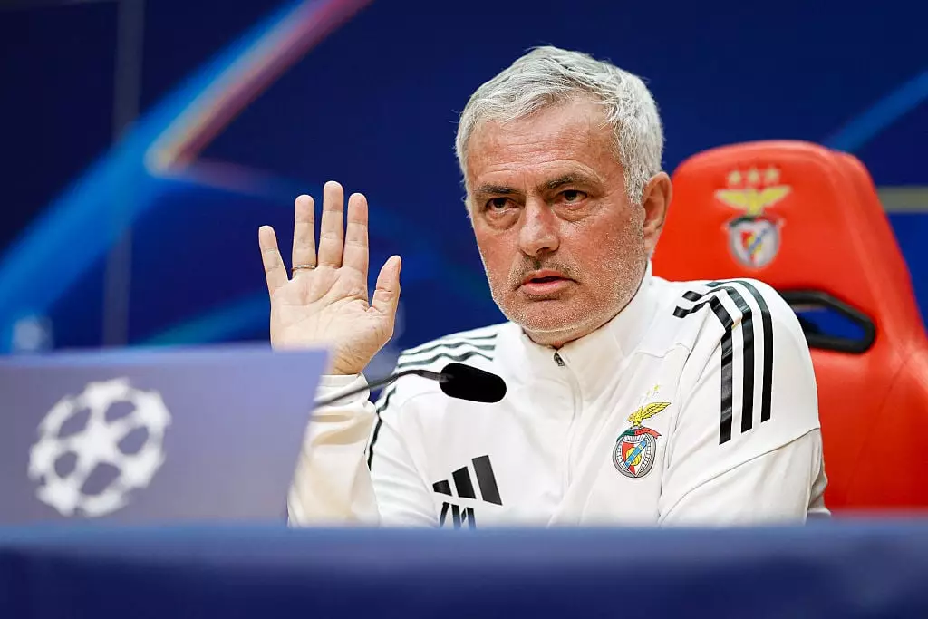 Jose Mourinho is Benfica head coach (Credit:Getty)