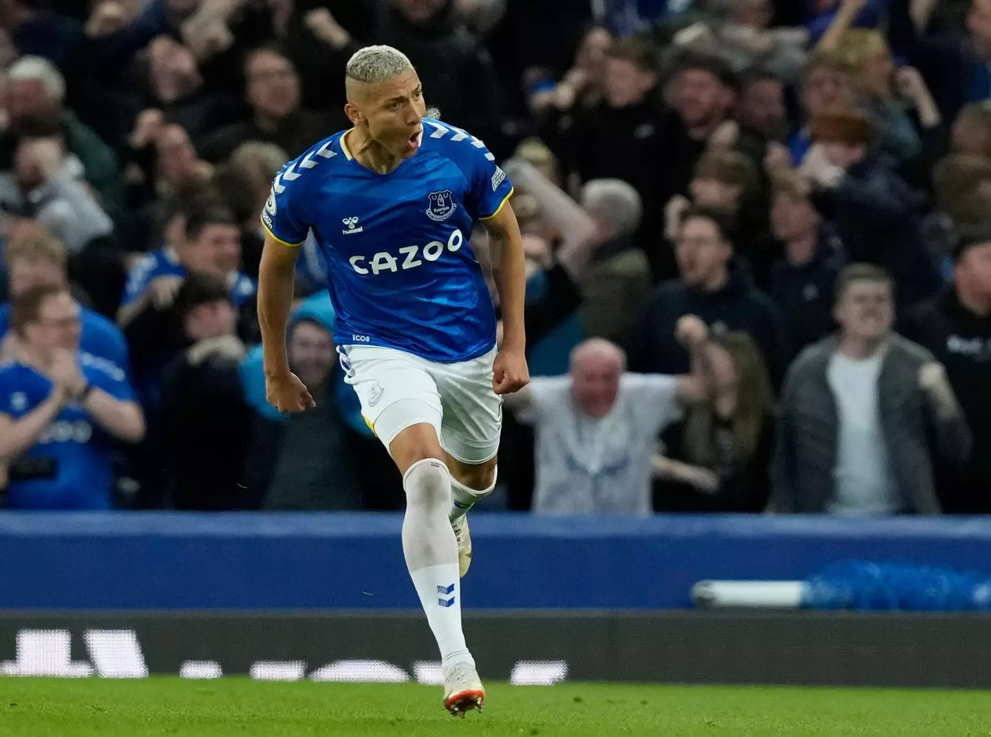 Richarlison celebrates scoring in the comeback against Crystal Palace. Image: PA Images