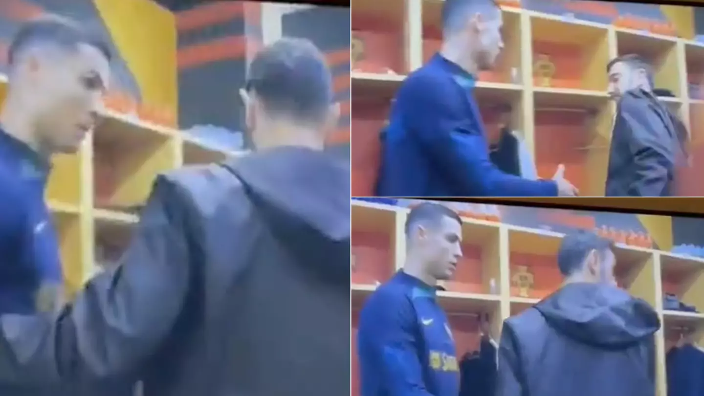 Fans think tension between Cristiano Ronaldo and Bruno Fernandes in Portugal camp is clear to see