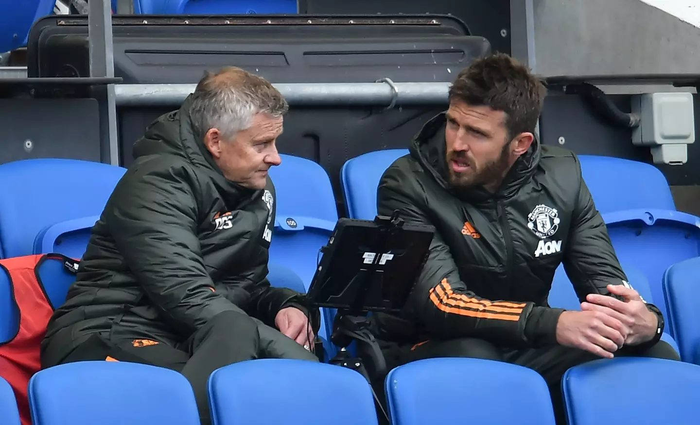 Solskjaer and Carrick plot their next move. Image: PA Images