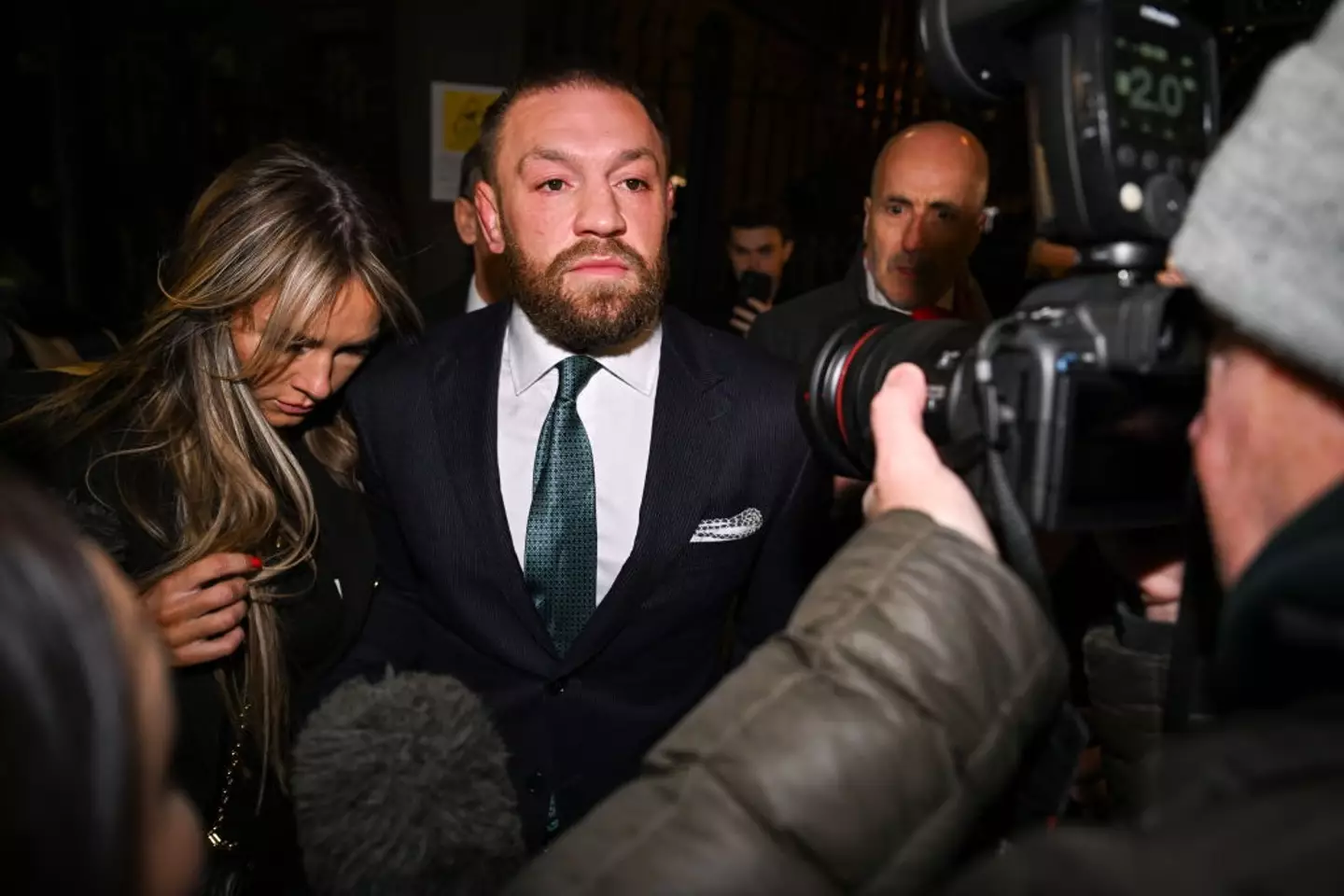 Conor McGregor leaves court after the verdict of his civil hearing is announced (Image: Getty)