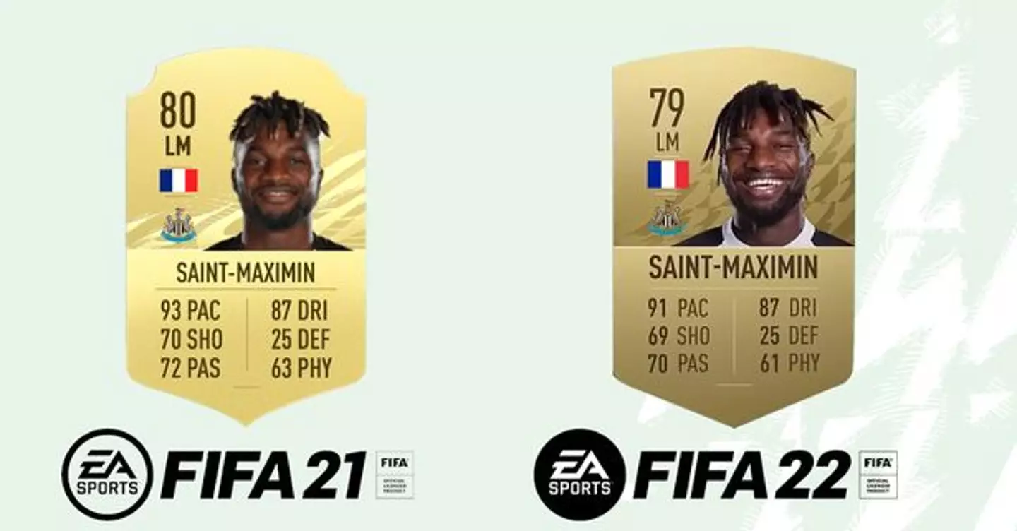 ASM's two cards. Image: EA Sports/Newcastle Chronicle 