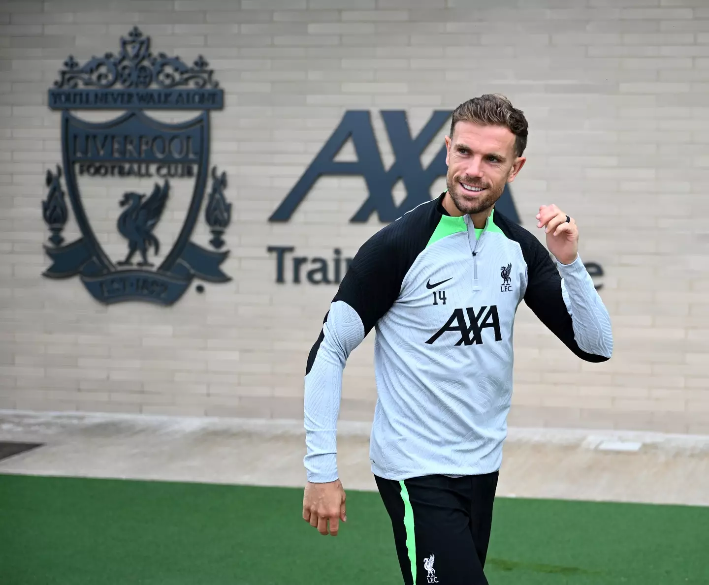 Jordan Henderson training with Liverpool before his summer exit (Getty)