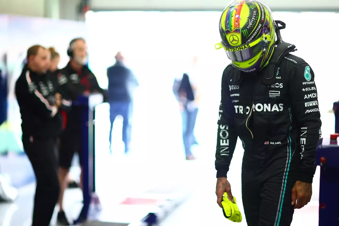 Hamilton didn't have a good Saturday in Austria. Image: Getty