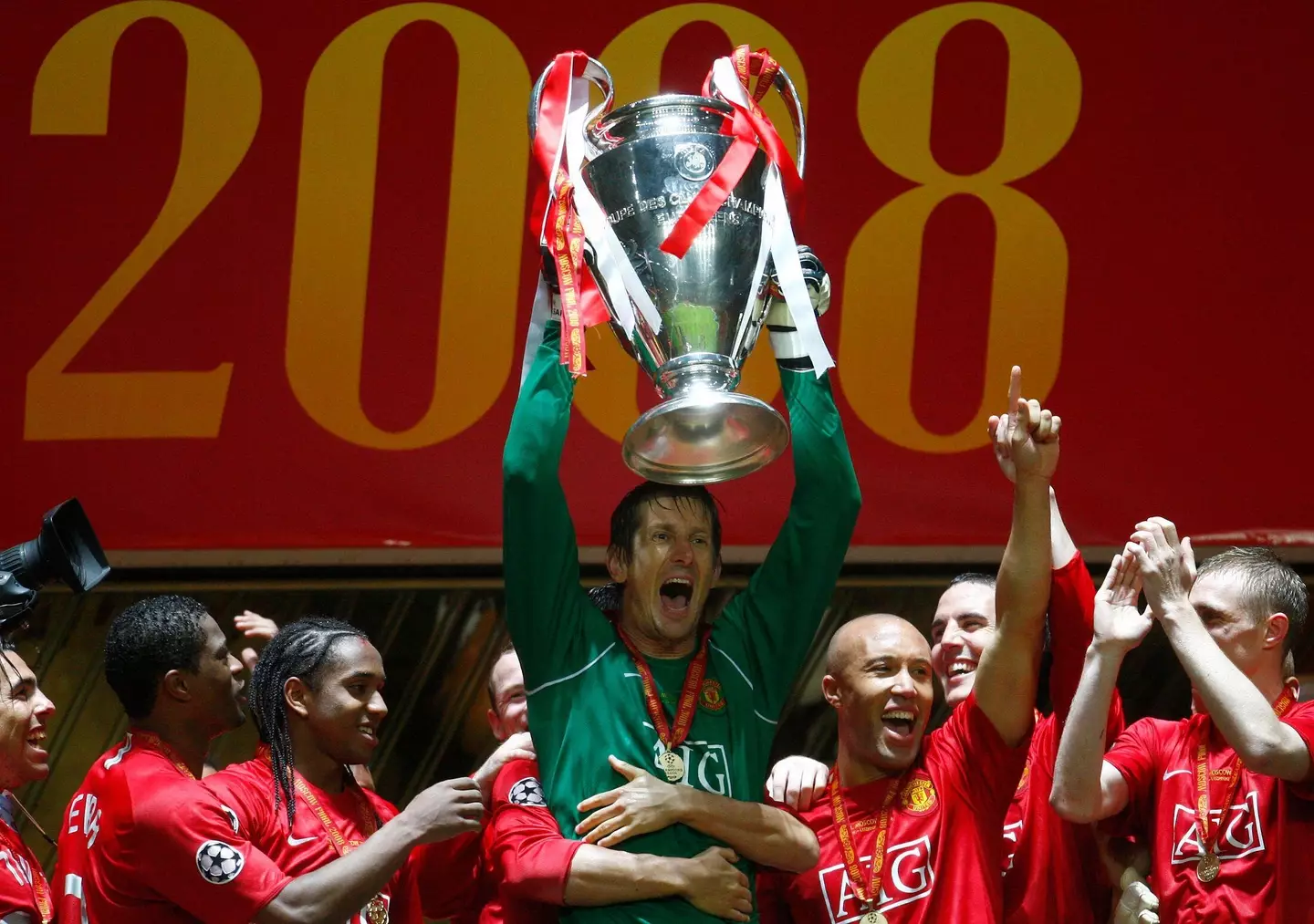 Van der Sar retired three years after winning the Champions League. Image: Alamy