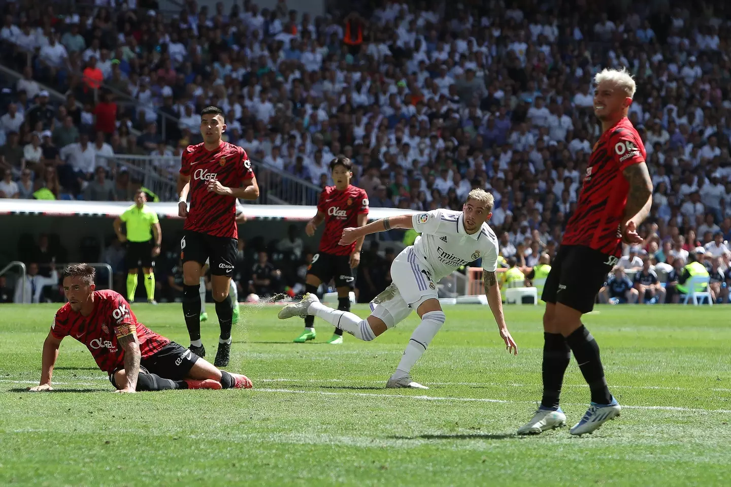 Valverde strikes against Mallorca. Image: Alamy