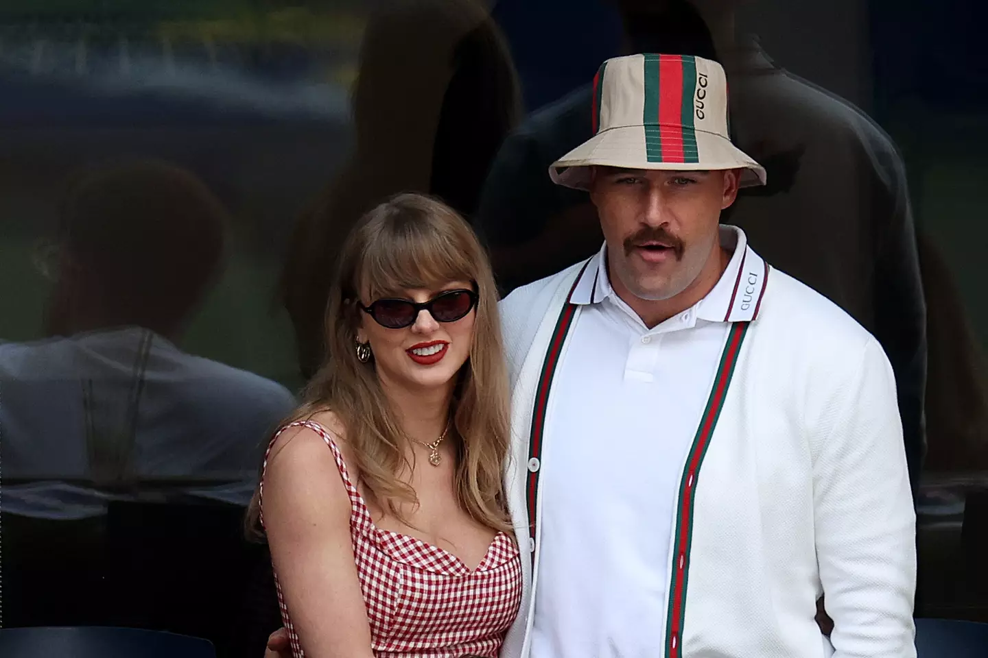 Taylor Swift and Travis Kelce. (Image: Getty)