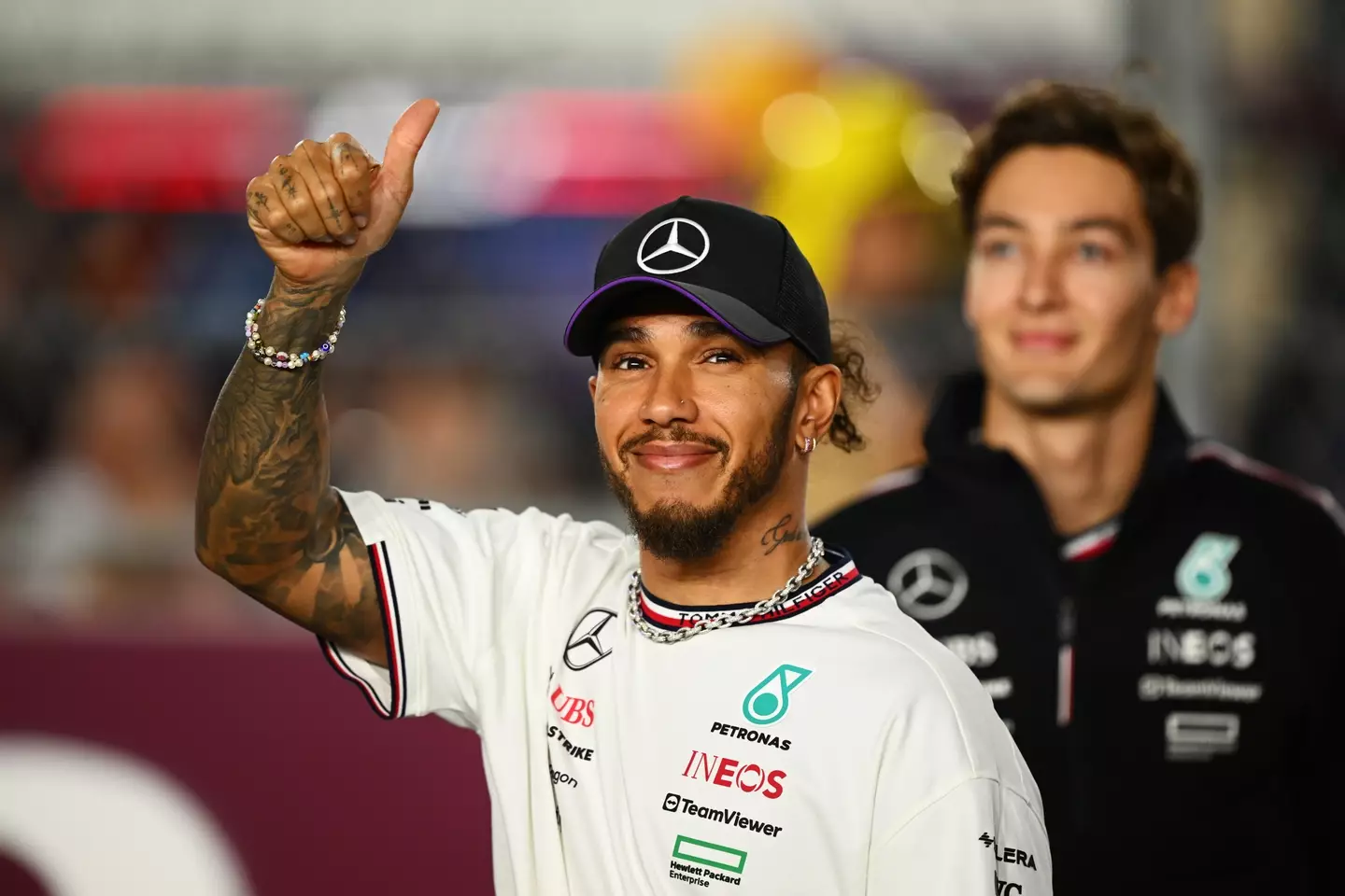 Hamilton has been beaten 18-5 by Russell in grand prix qualifying sessions this term (Getty)
