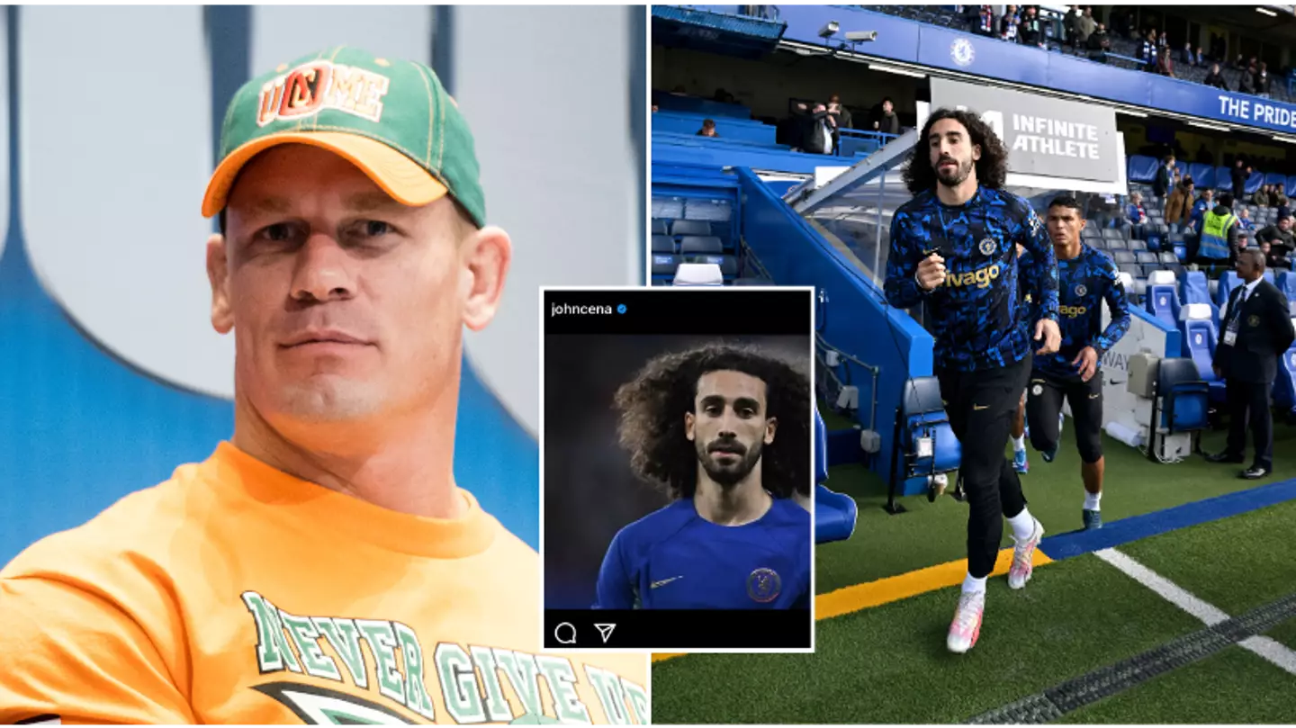 Fans baffled after John Cena posts picture of Chelsea full-back Marc Cucurella on his Instagram