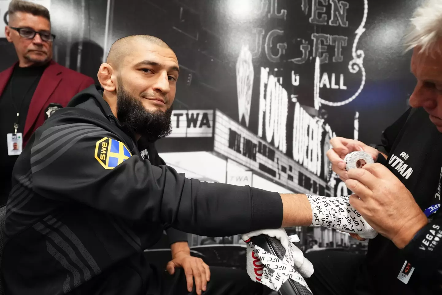 Khamzat Chimaev before his UFC bout against Kevin Holland. Image: Getty