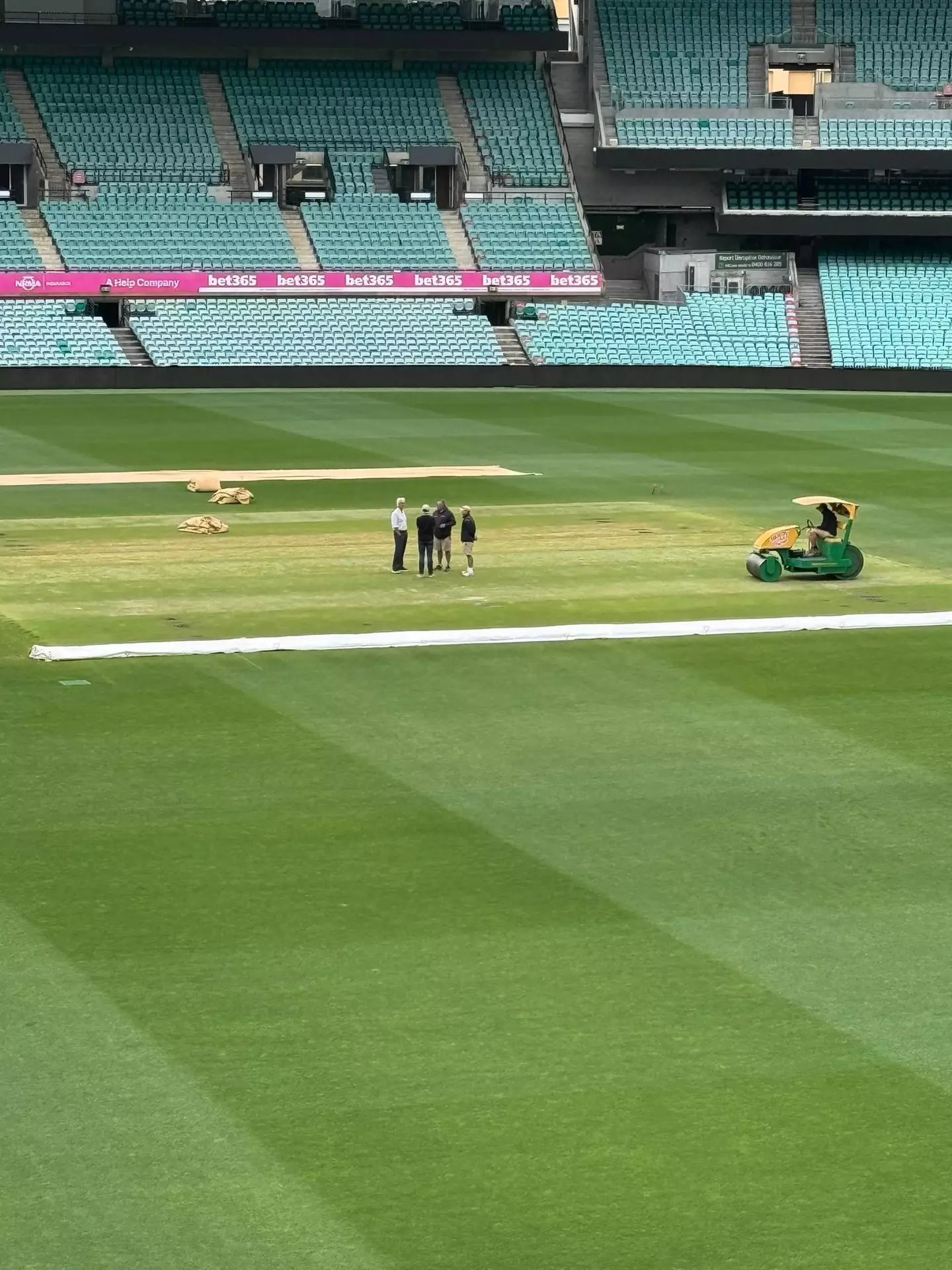 An image of the SCG pitch ahead of the fifth Test match. Image: X/Bharat Sundaresan