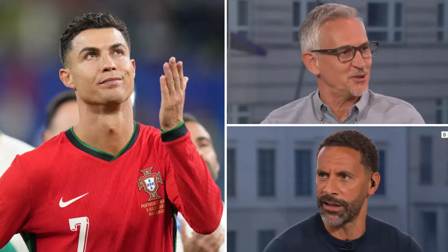 Gary Lineker owes Rio Ferdinand after losing a bet on Cristiano Ronaldo during Euro 2024