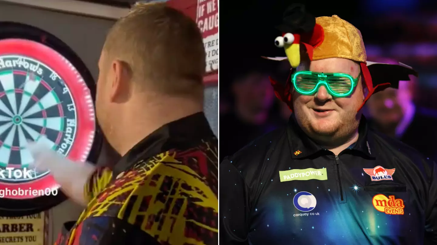 Darts star Ricky Evans goes viral after producing 'the most impressive thing ever seen on a dartboard'