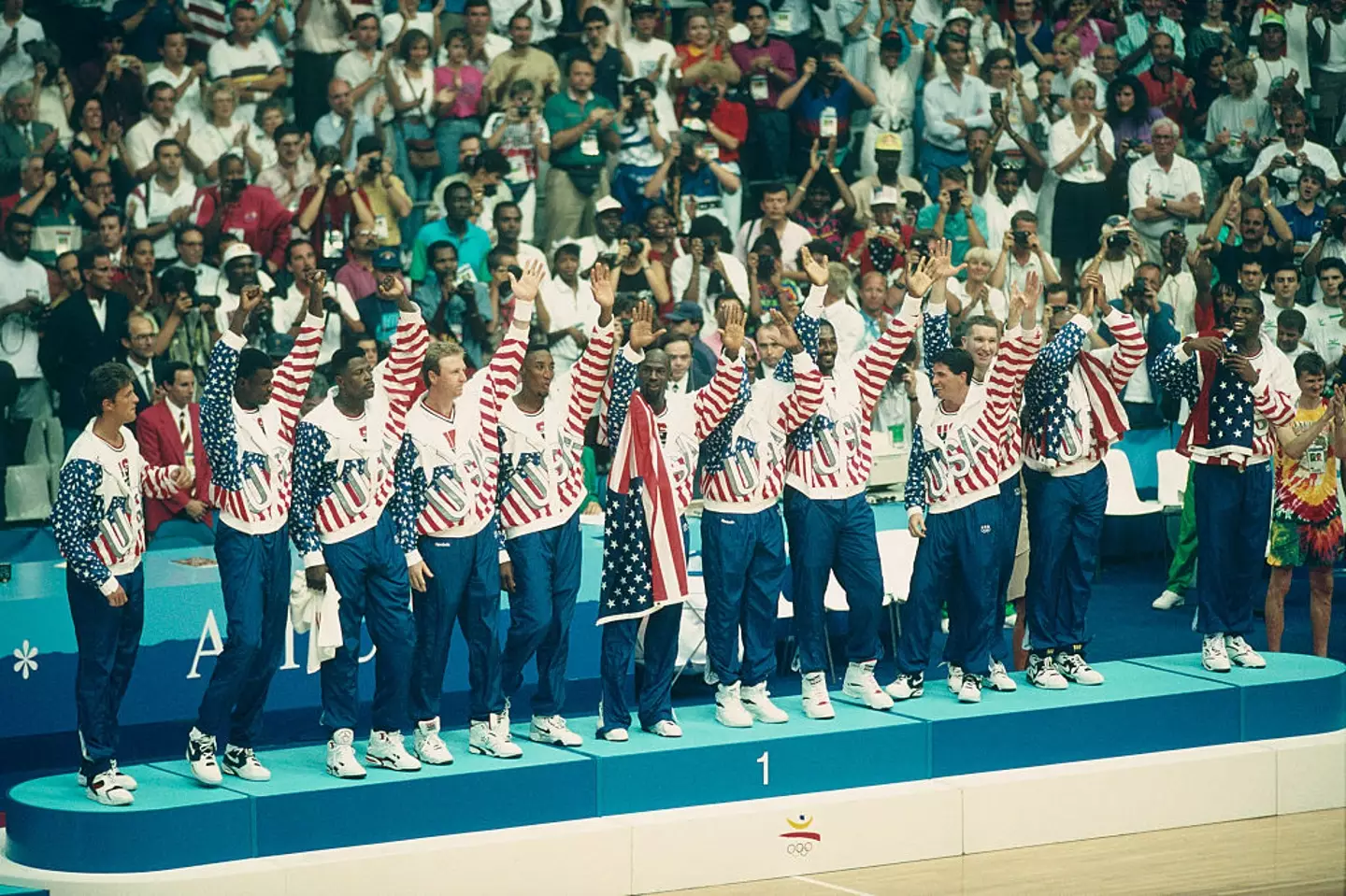 Michael Jordan, Magic Johnson and Larry Bird were part of Team USA's gold medal-winning team at the 1992 Olympics (Credit:Getty)