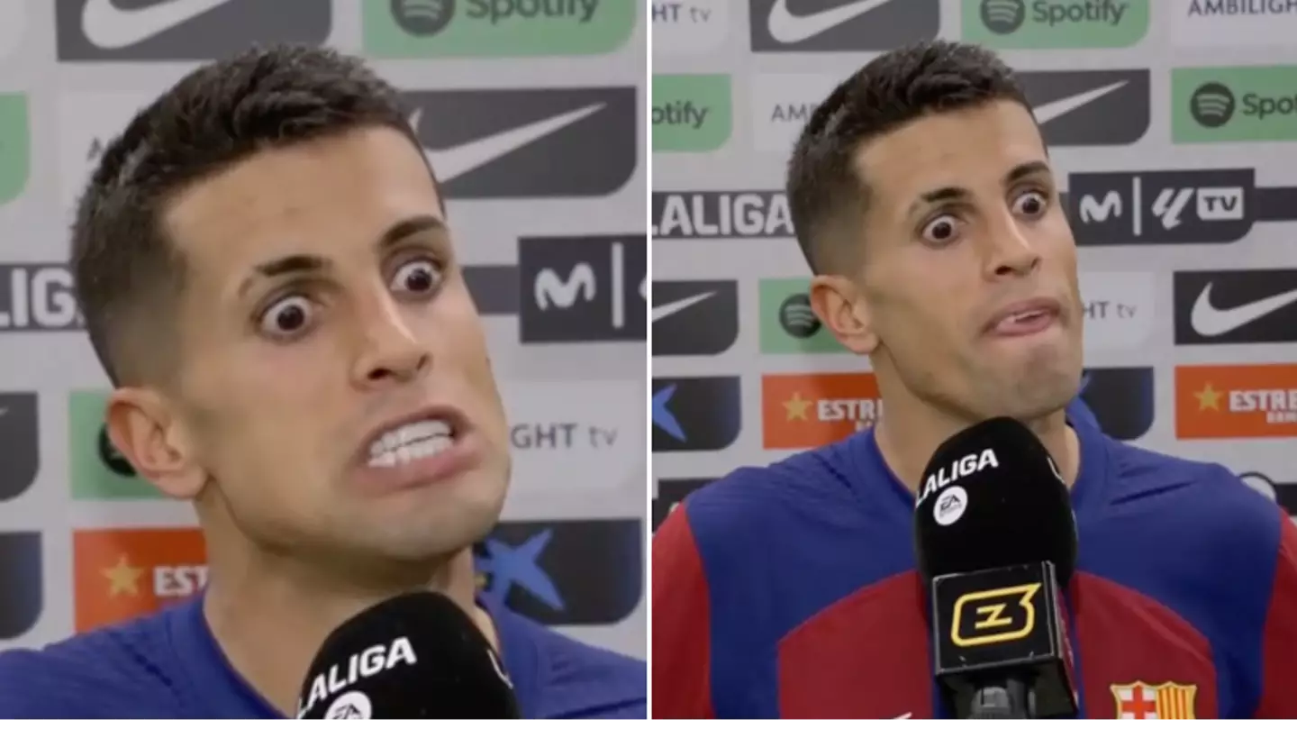 Joao Cancelo's post-match interview after scoring winner for Barcelona is freaking people out