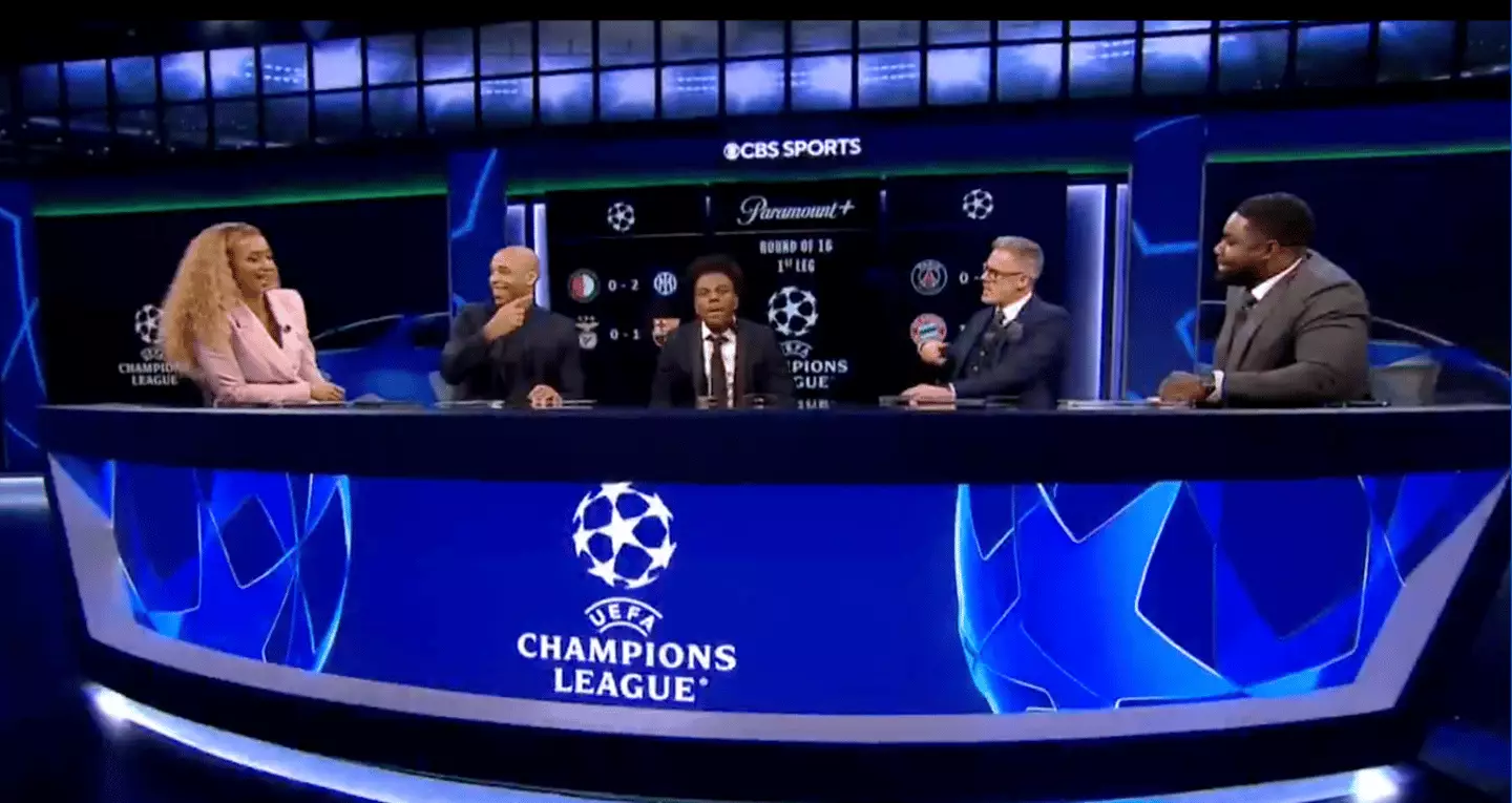 Speed brought up Carragher's own goal record. Image credit: CBS Sports