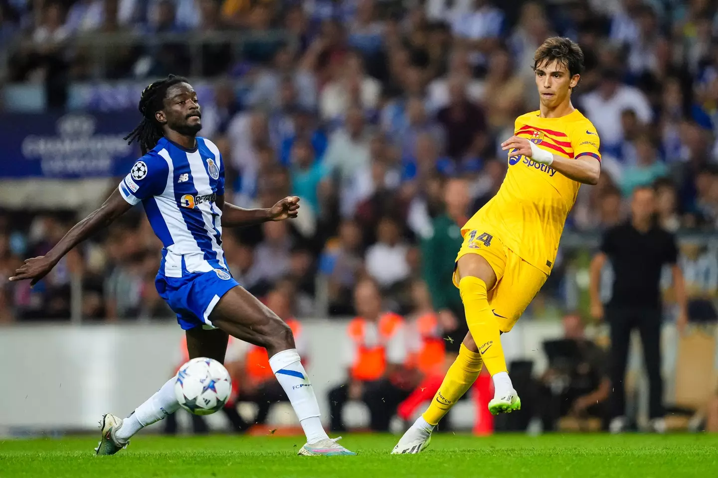 Baró during the UEFA Champions League Group Stage clash between FC Porto and Barcelona. Image credit: Getty