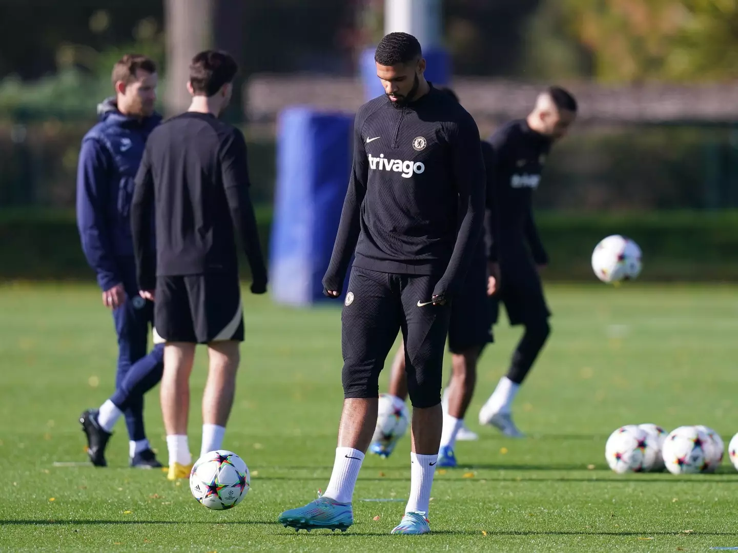 Chelsea's Ruben Loftus-Cheek during a training session at Cobham Training Centre. (Alamy)