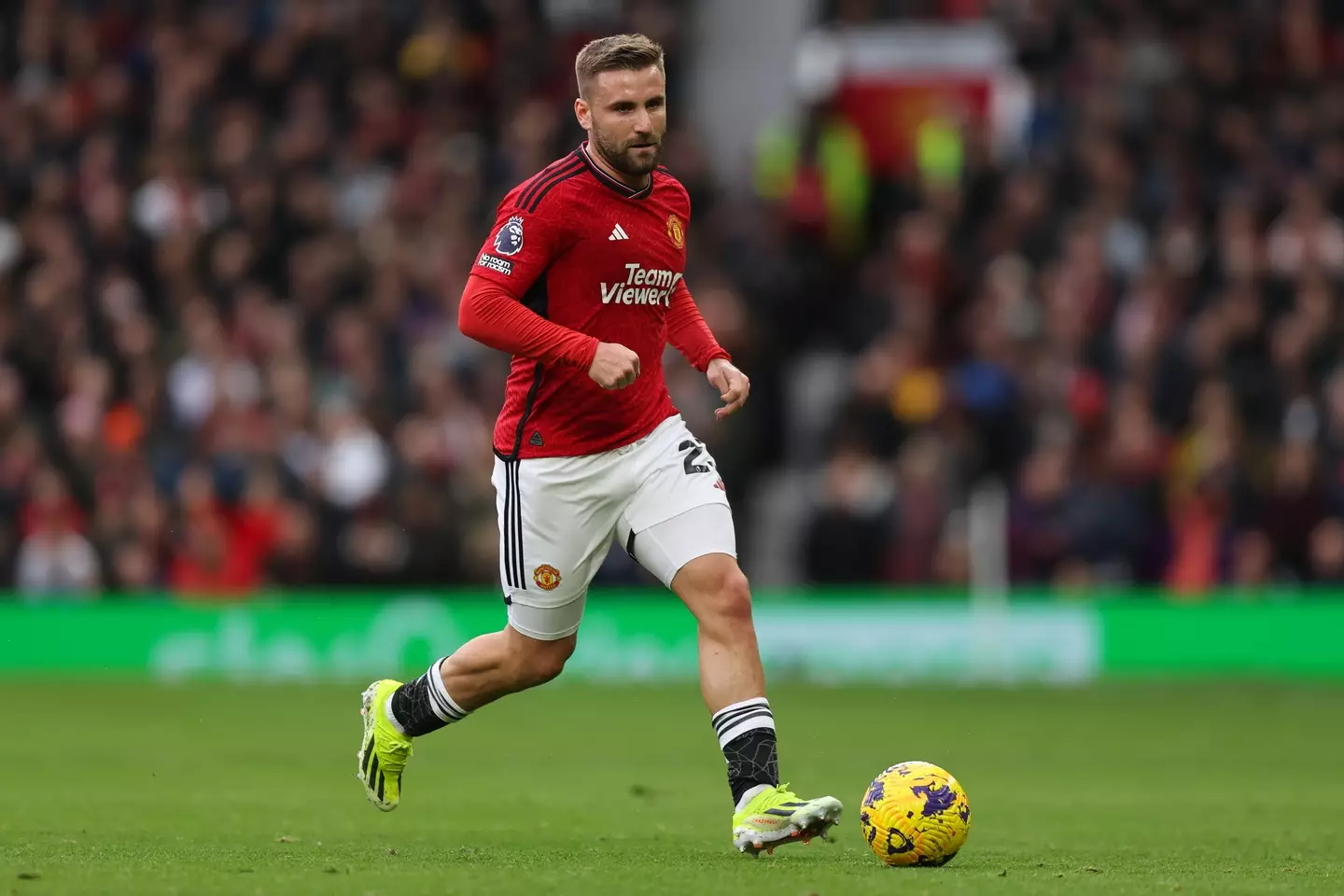 Luke Shaw has registered just four goals and 29 assists in his 273 games for United (Getty)