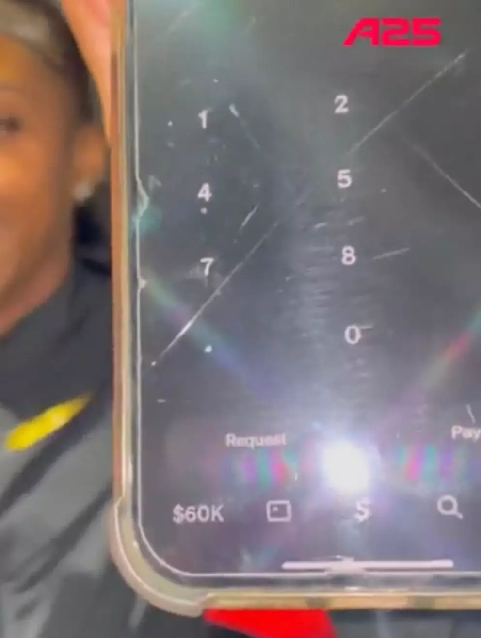 Masai Russell showing her payment (Image: Instagram/Athlos)