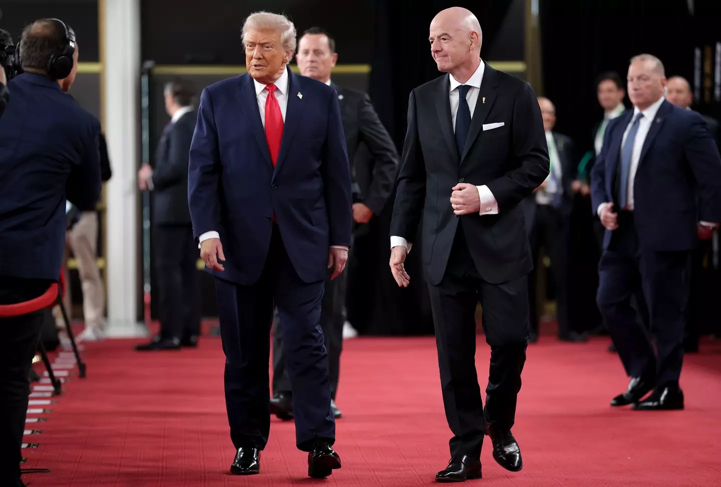Trump has been working in tandem with FIFA chief Infantino. Image: Getty