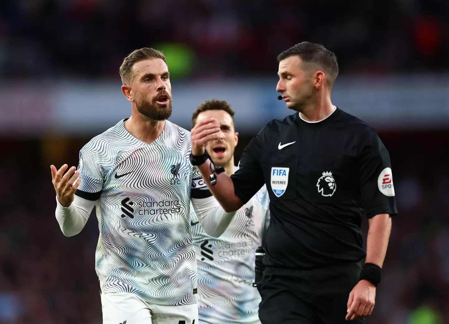 Liverpool were not happy with the officiating. Image: Alamy