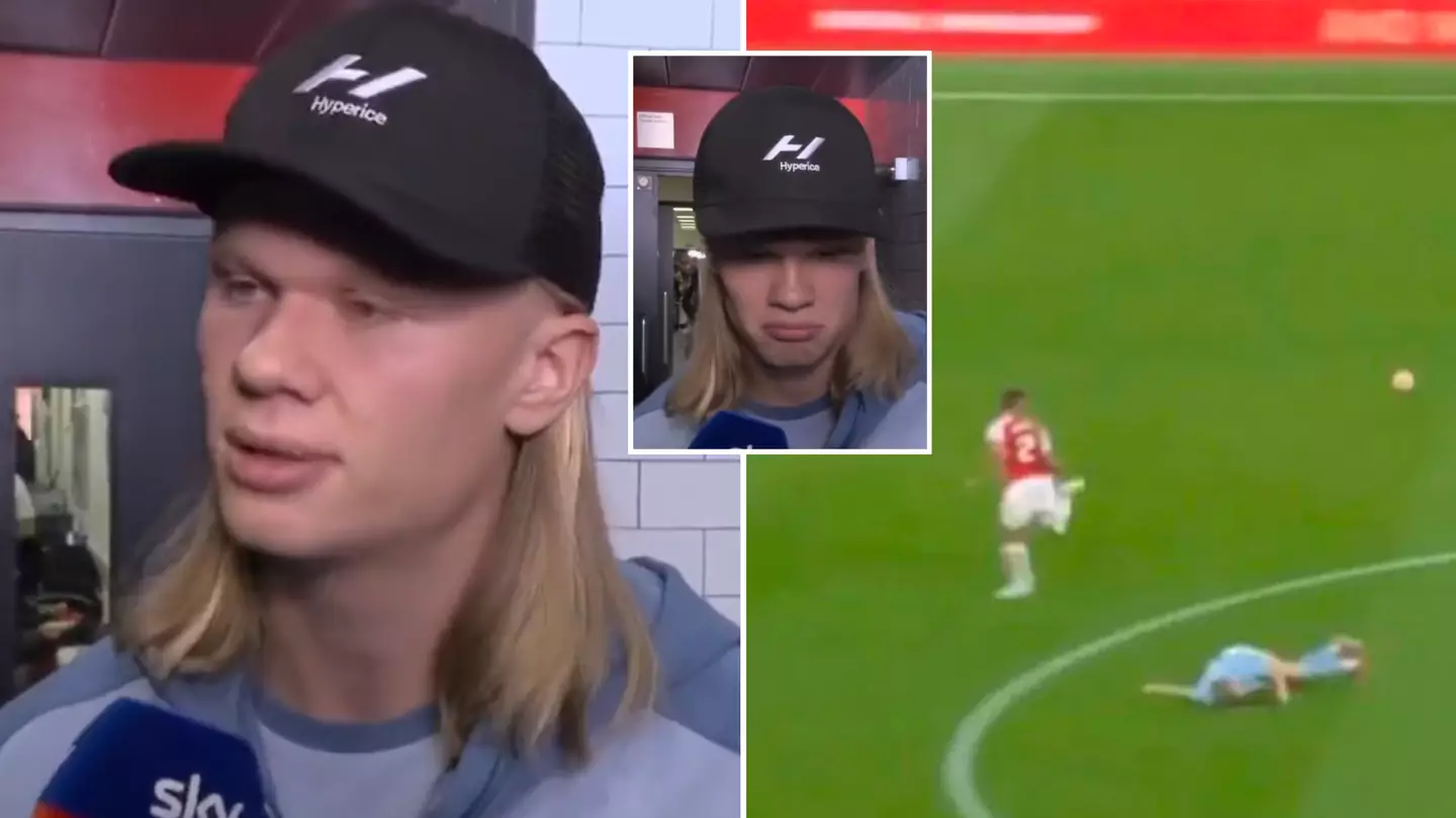 Erling Haaland's 'arrogant' pre-match interview ahead of Arsenal defeat resurfaces