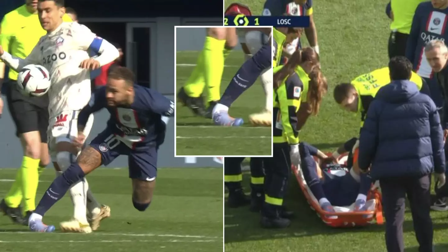 Neymar picks up nasty-looking ankle injury, given urgent treatment before being stretchered off