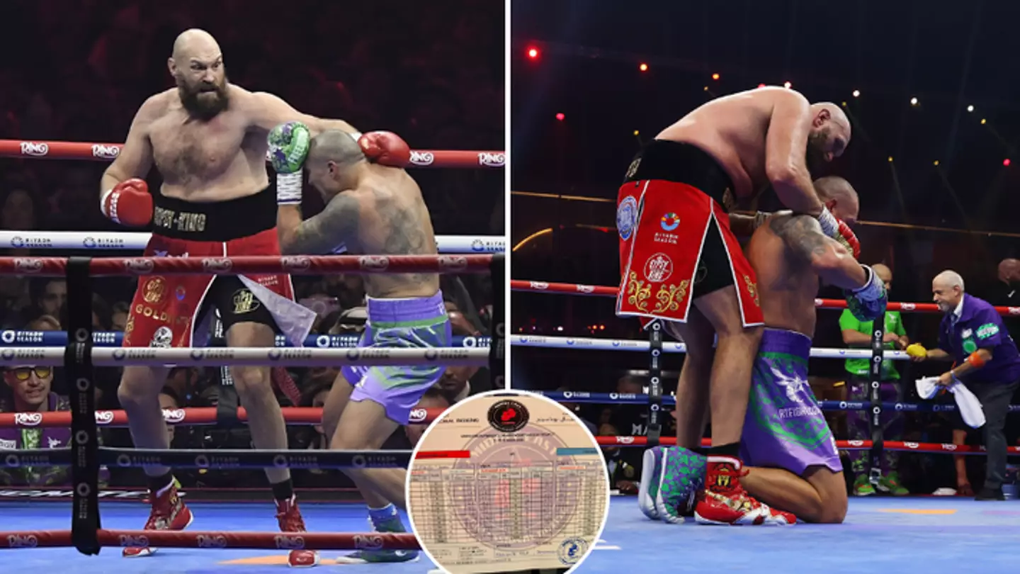 Official scorecards for Oleksandr Usyk vs Tyson Fury 2 have emerged after controversial result