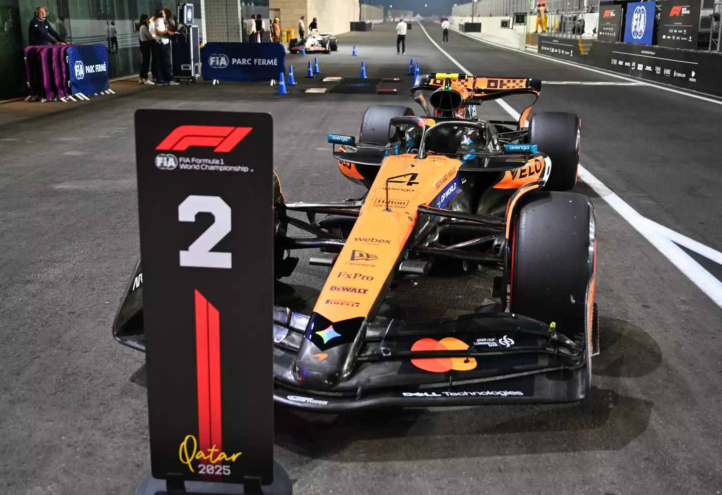 Lando Norris will start the Qatar Grand Prix from P2. Image: Getty