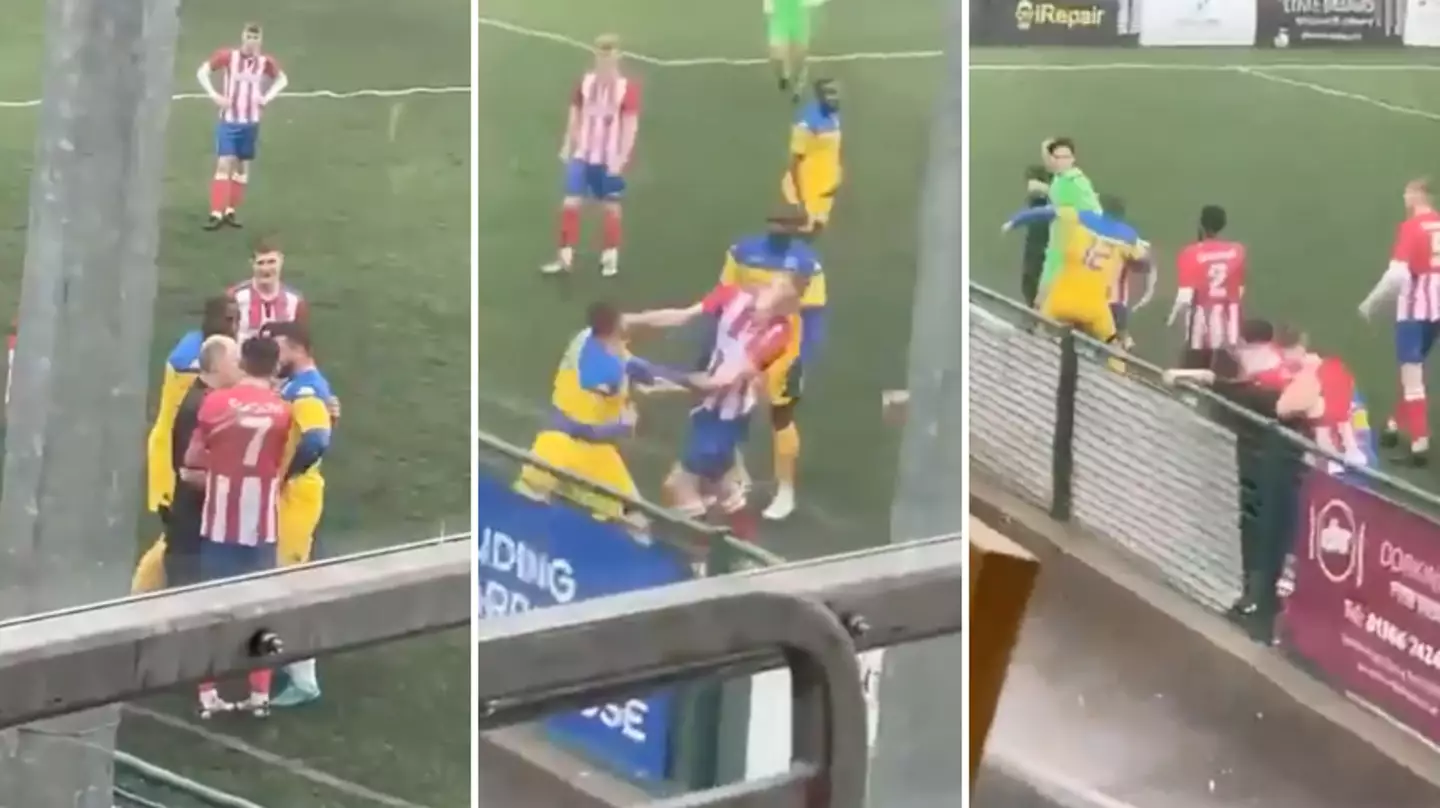 Shocking Footage Shows Epsom & Ewell Player Throwing Punches In Direction Of Referee And Opposition