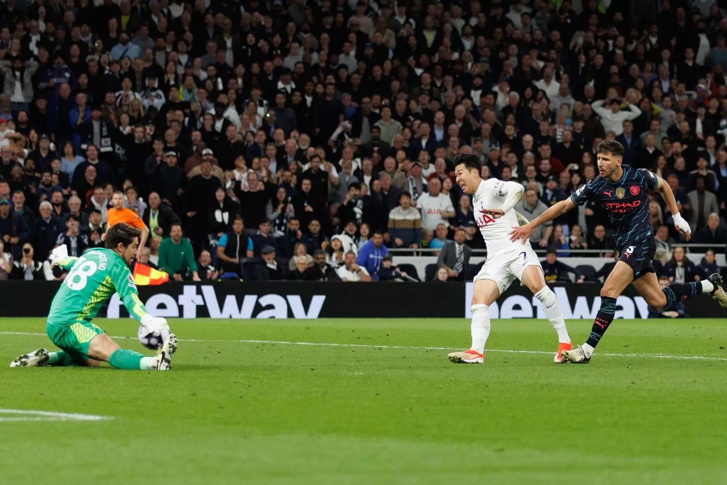 Son had his shot saved by Ortega (Getty)