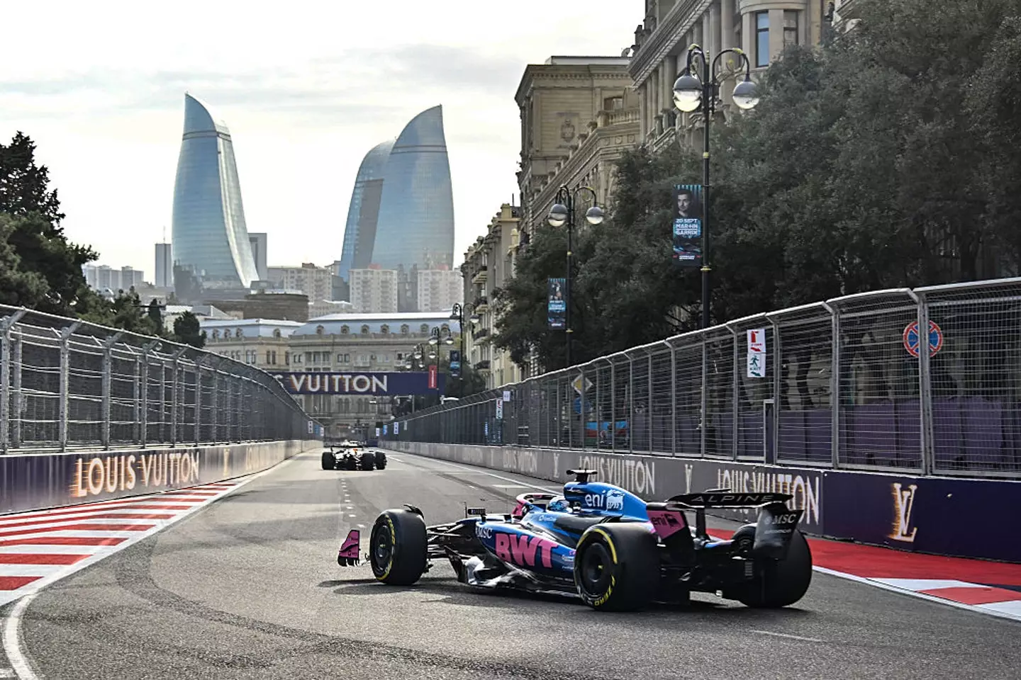 The Baku City Circuit will host the Azerbaijan Grand Prix. (Image: ALEXANDER NEMENOV/AFP via Getty Images)