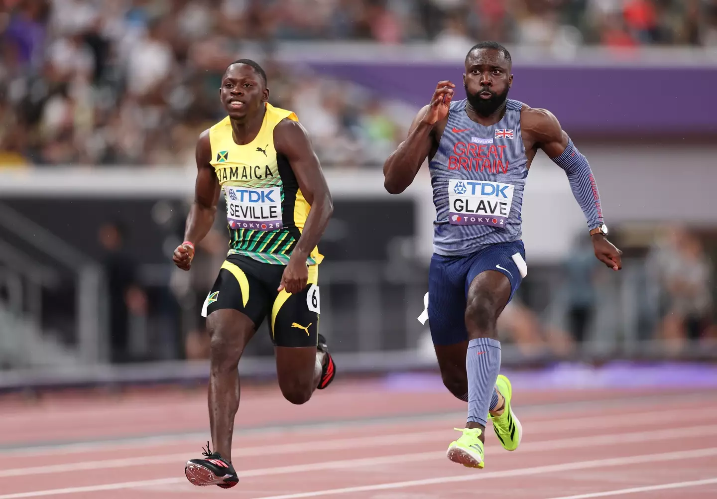 Oblique Seville had a slow start in his 100m heat. Image: Getty
