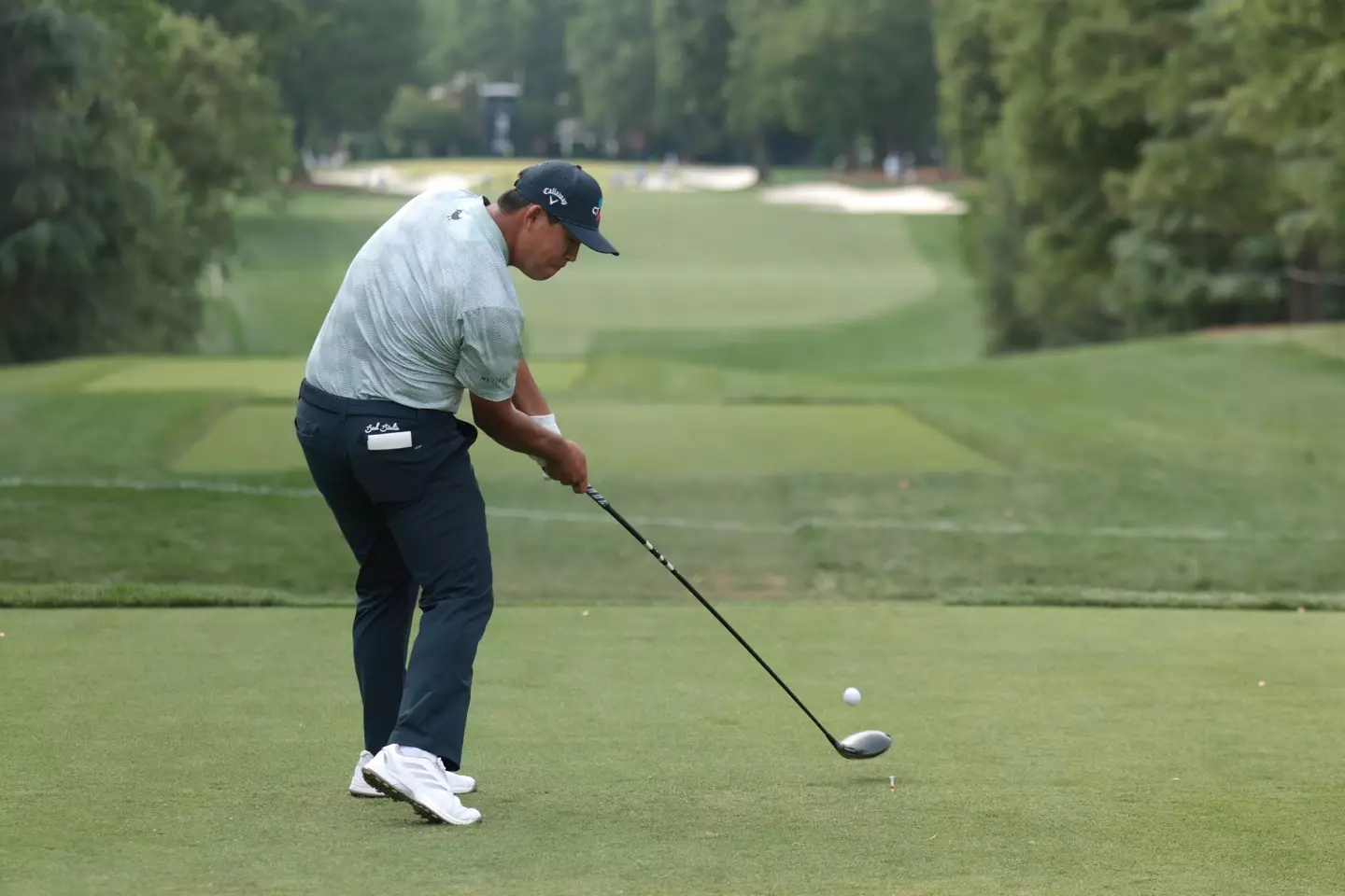 Si Woo Kim managed a stunning hole-in-one at the PGA Championship. Image: Getty