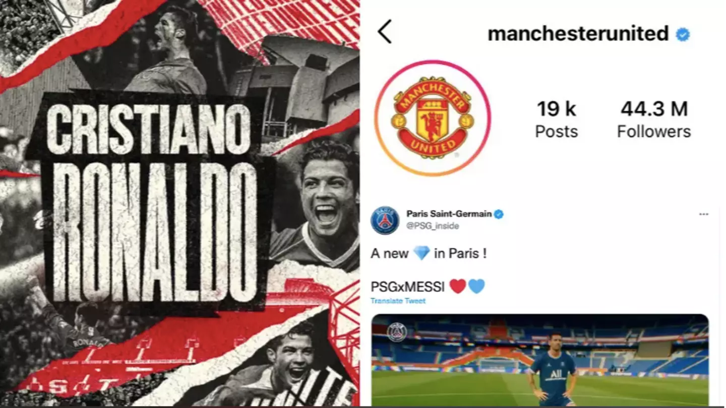 Manchester United's Tweet Announcing Ronaldo Made PSG's Tweet Announcing Messi Look Miniscule