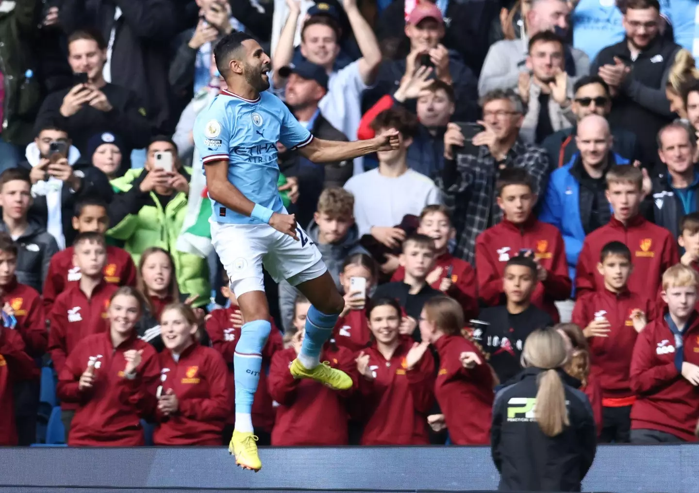 Mahrez scores for Manchester City (Sportimage / Alamy)