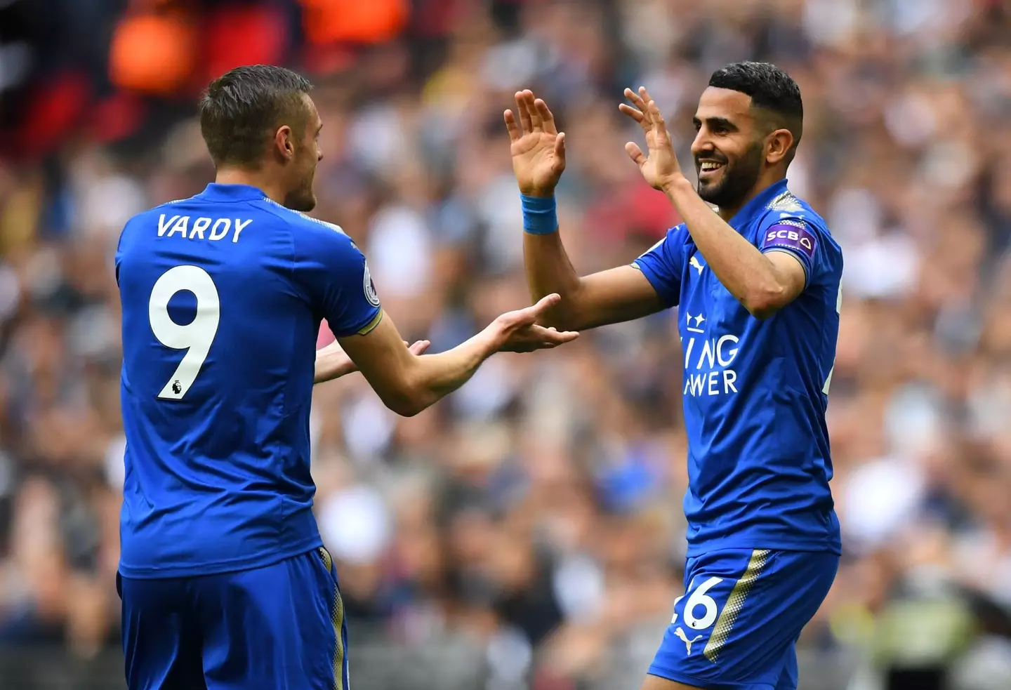 Mahrez is a former teammate of Leicester striker Jamie Vardy (Image: PA)