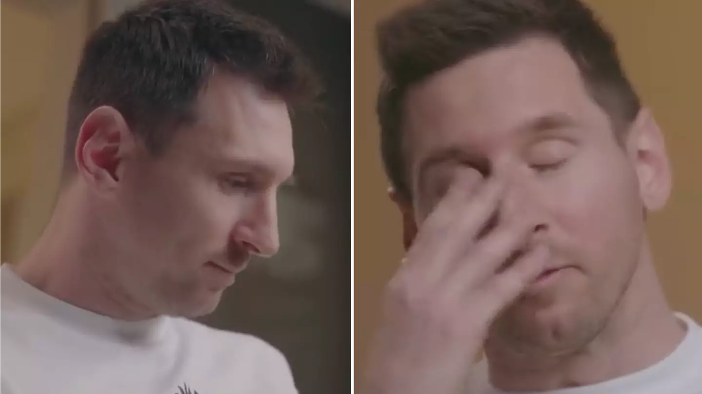 Lionel Messi was in tears after re-watching the 'most beautiful' moment of his football career