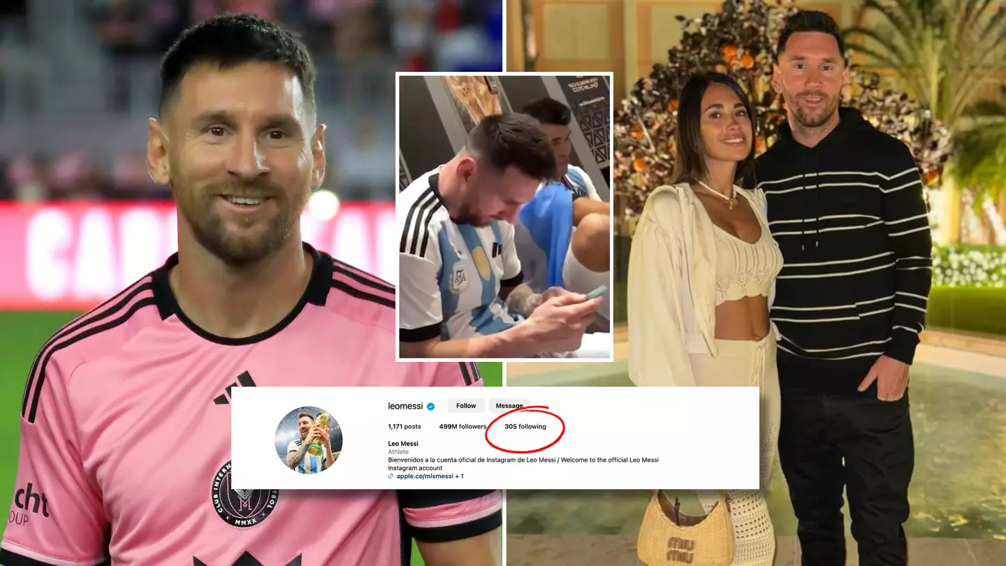 Lionel Messi follows just six clubs on Instagram including two Premier League teams but not PSG