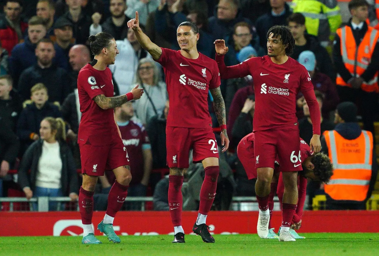 Nunez clocked the fastest recorded speed in Premier League history in the match (Image: Alamy)