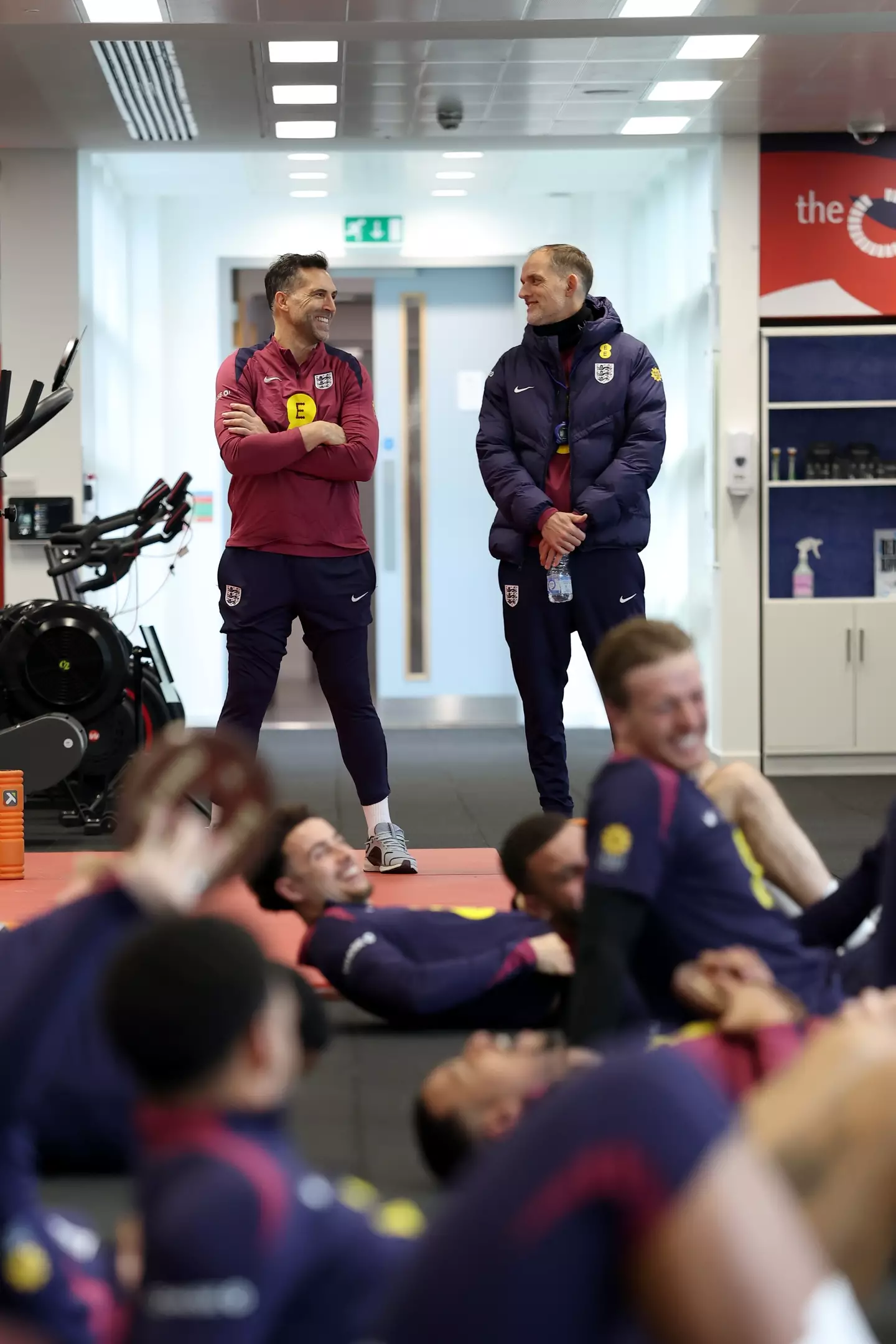 Hilario and Thomas Tuchel during England camp. Image: Getty