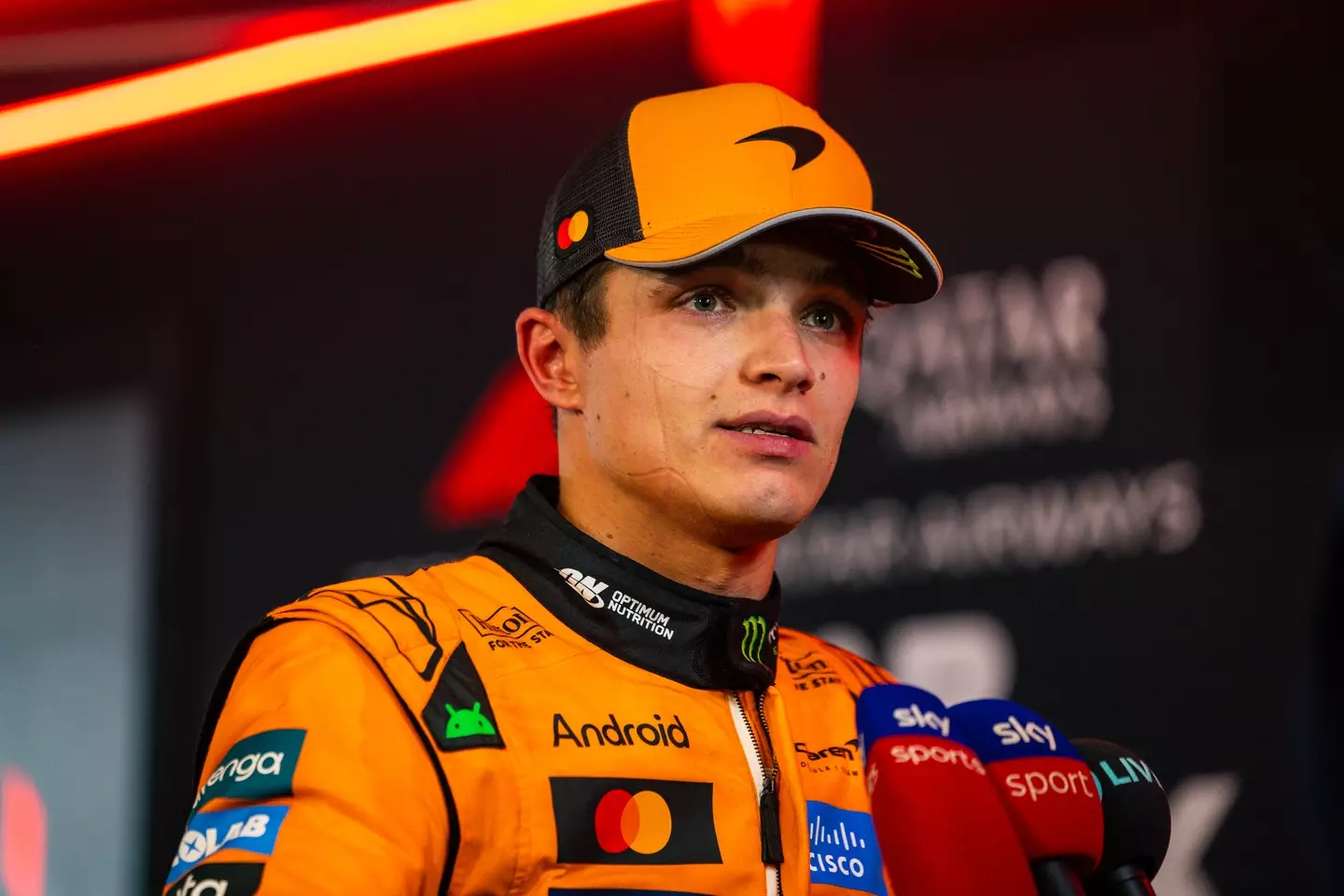 Lando Norris after the Qatar Grand Prix (credit: getty)