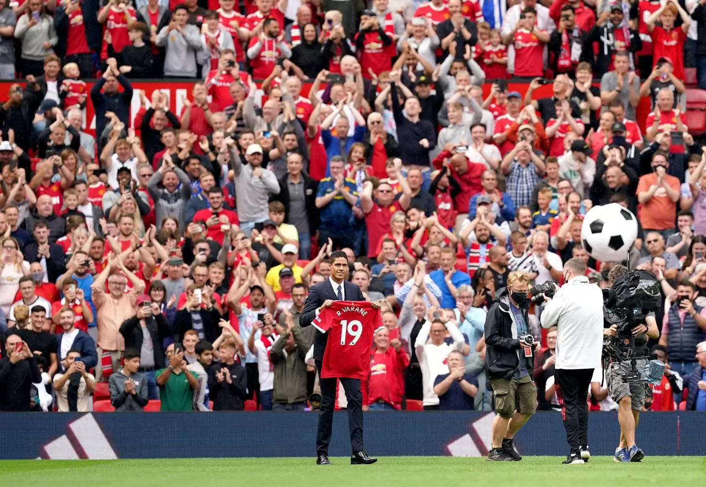 Raphael Varane's unveiling at Manchester United kicked off a 5-1 victory against Leeds United on the opening weekend of the Premier League season. (Alamy)