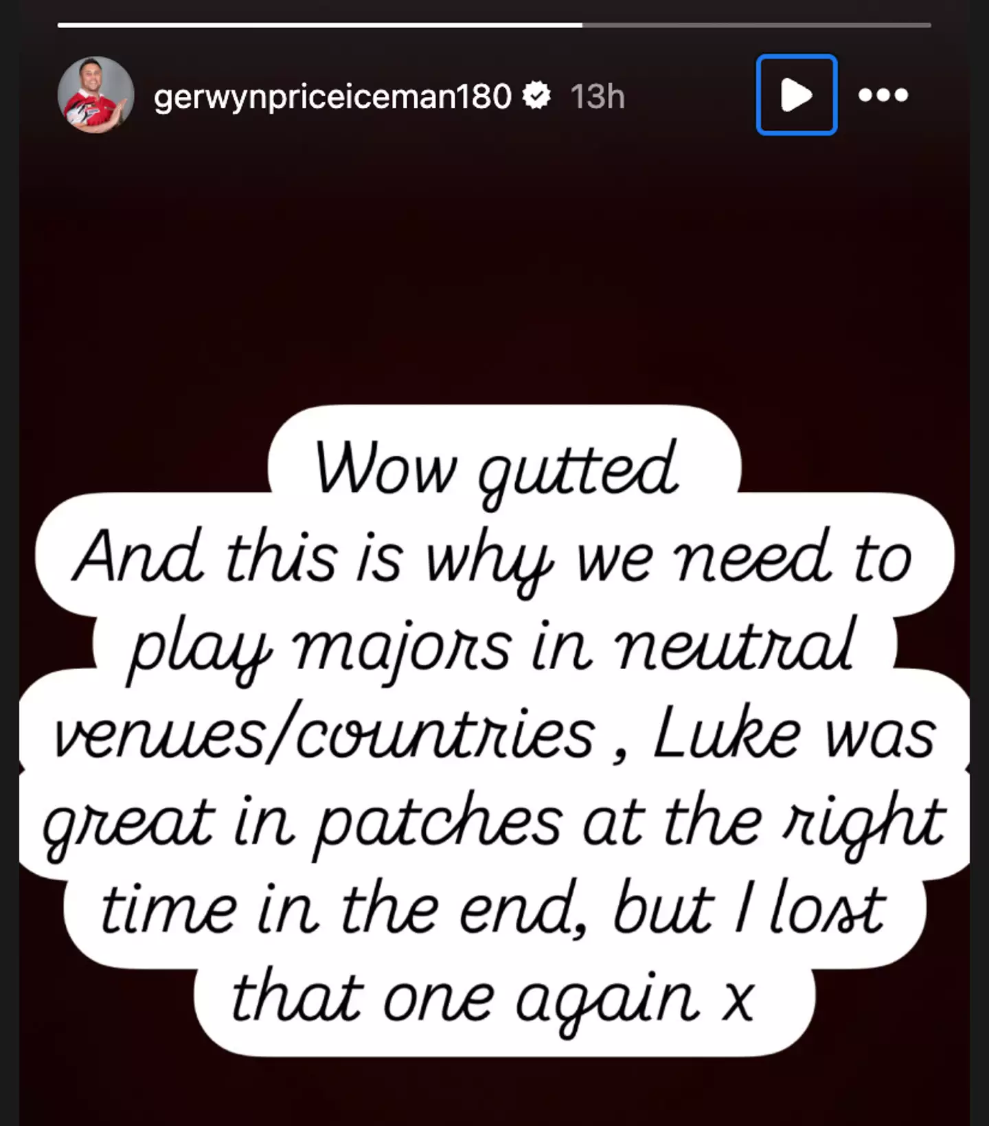 Image: Instagram/@gerwynpriceiceman180