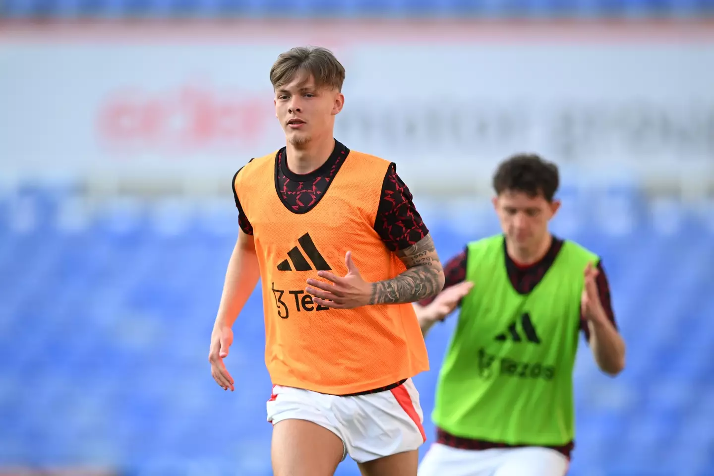 Mather is yet to make a senior appearance for United. Image: Getty