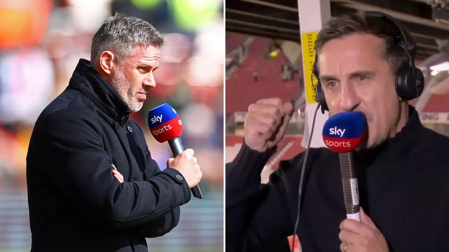 Jamie Carragher couldn't resist aiming dig at Gary Neville after Erik ten Hag outburst
