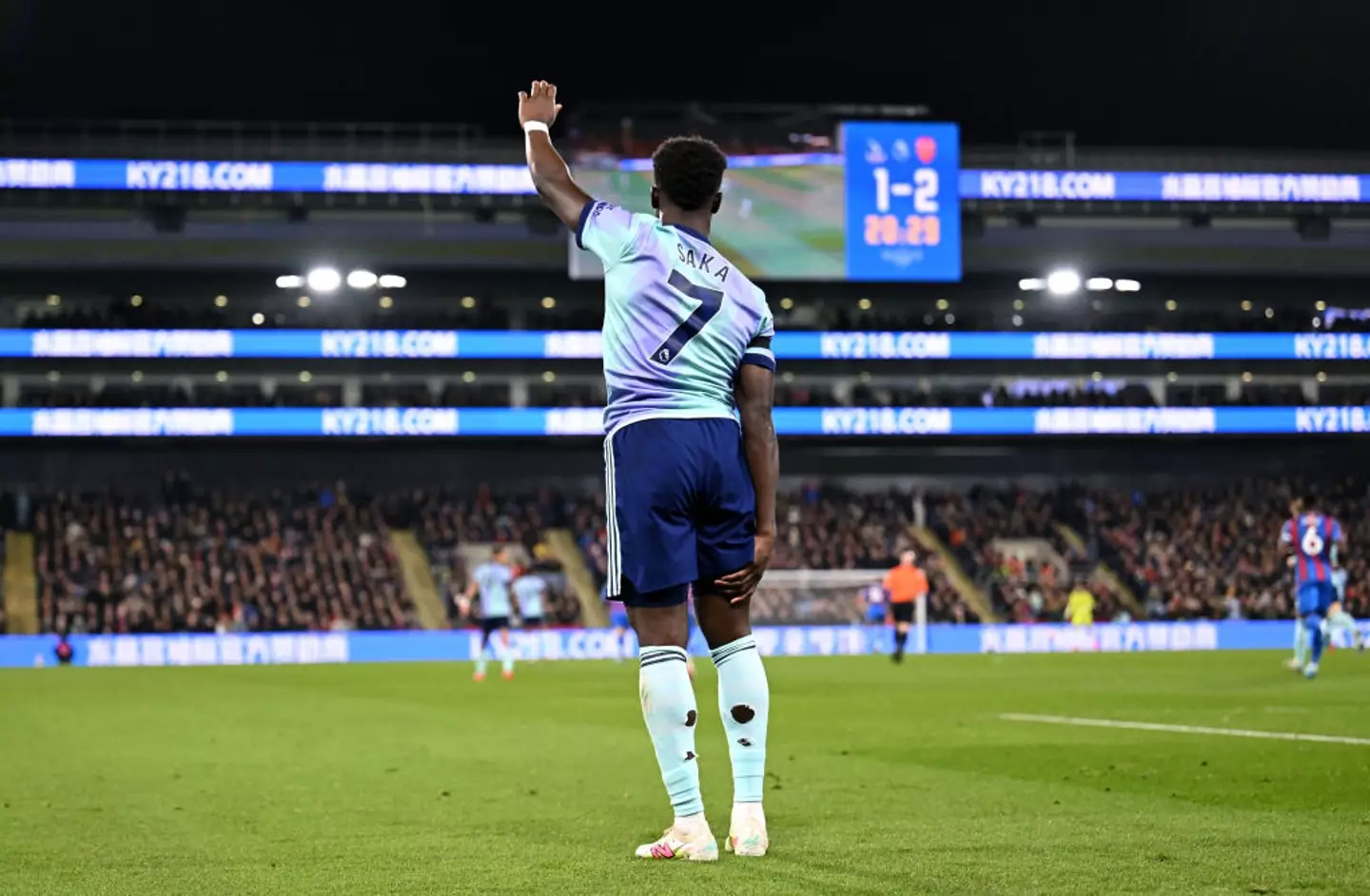 Bukayo Saka picked up an injury against Crystal Palace on Saturday (Credit:Getty)